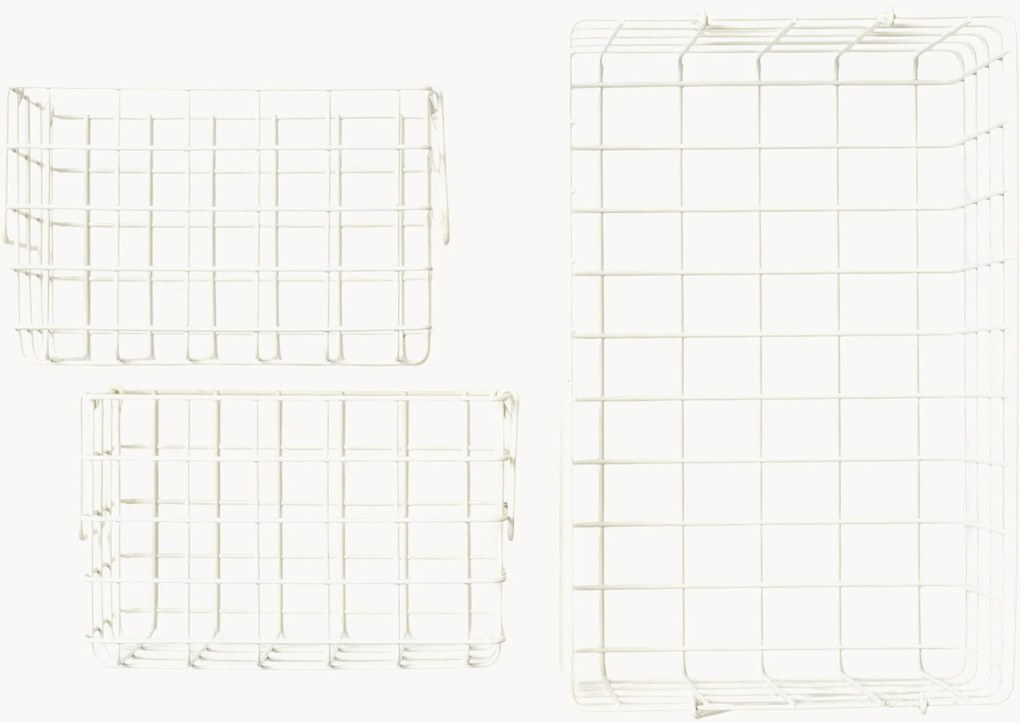 Metalen opbergmanden Mustard Made, 3-delig
