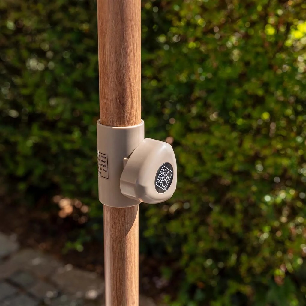 4 Seasons Azzurro stokparasol 200 x 300 cm frame woodlook - doek sand