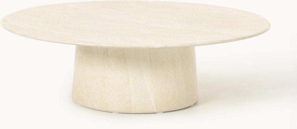 Ronde salontafel Jael met travertijn effect