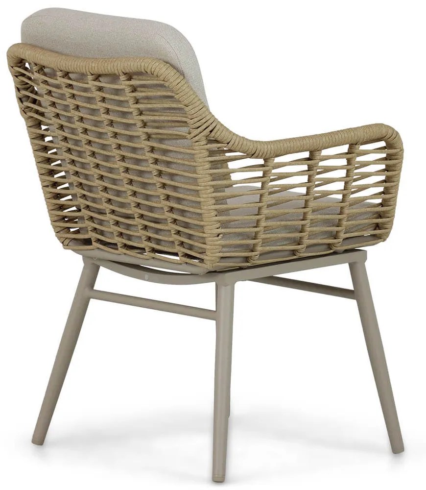 Tuinset 10 personen 400 cm Aluminium/wicker Taupe Coco Antoni/Brighton