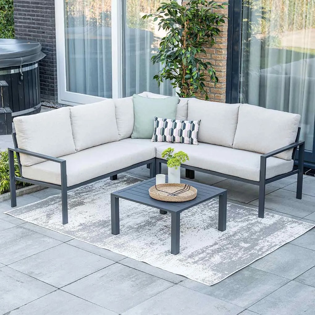 Garden Impressions Durban loungeset hoek 4-delig - desert sand