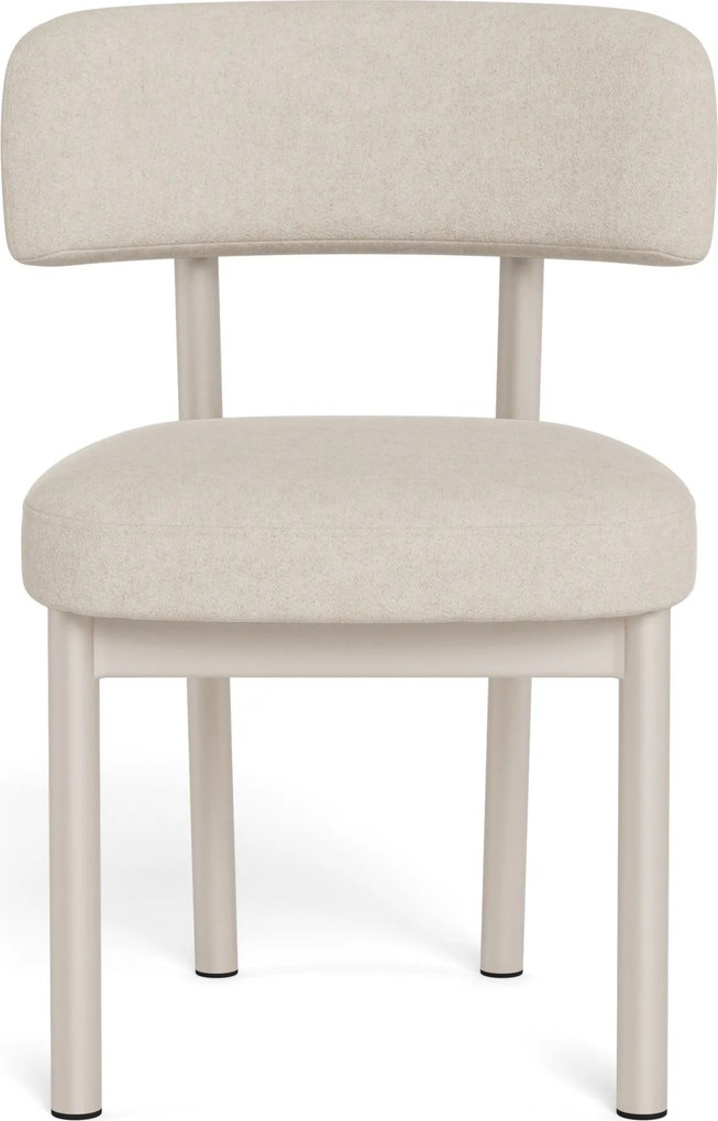 Mazzoni TORAY Beige (stof Apia 453)/onderstel kasjmier - GESTOFFEERDE EETKAMERSTOEL VOOR KEUKEN/EETKAMER