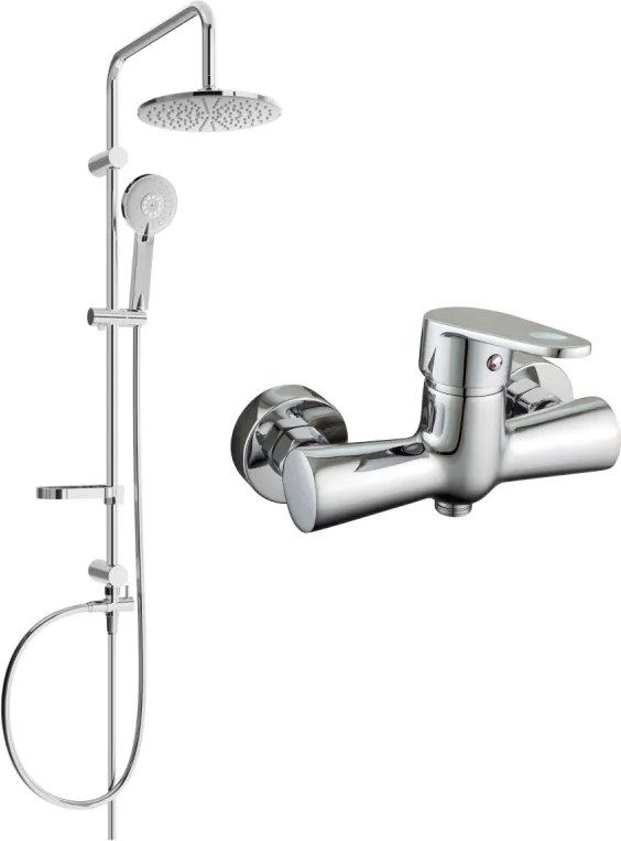 Mexen Carl opbouw regendouche set met douchekraan Kama, chroom - 72540240-00