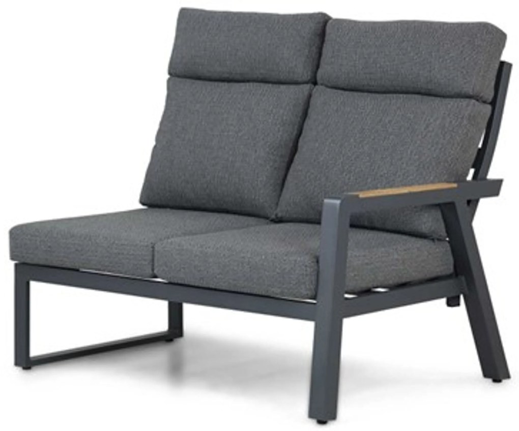 Hoek loungeset 6 personen Aluminium/teak Grijs Lifestyle Garden Furniture Marseille