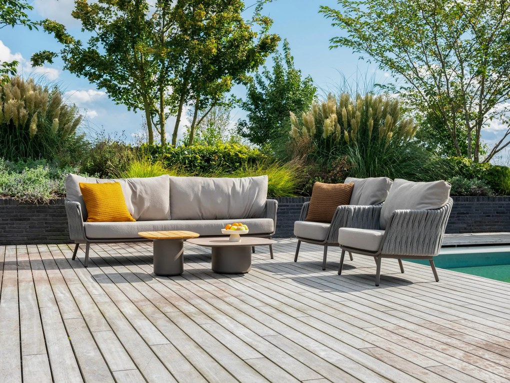 Taste by 4 Seasons Demi set van 2 salontafels terre 50 x 60 en 70 x 80 cm Loungetafel bruin weerbestendig