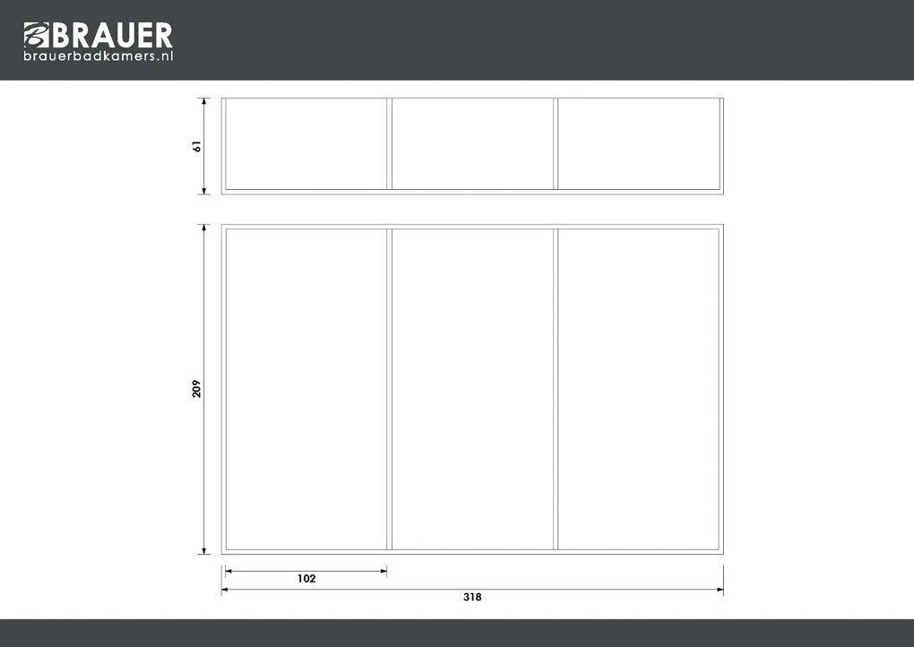 Brauer Season ladeorganizer zwart - set van 3