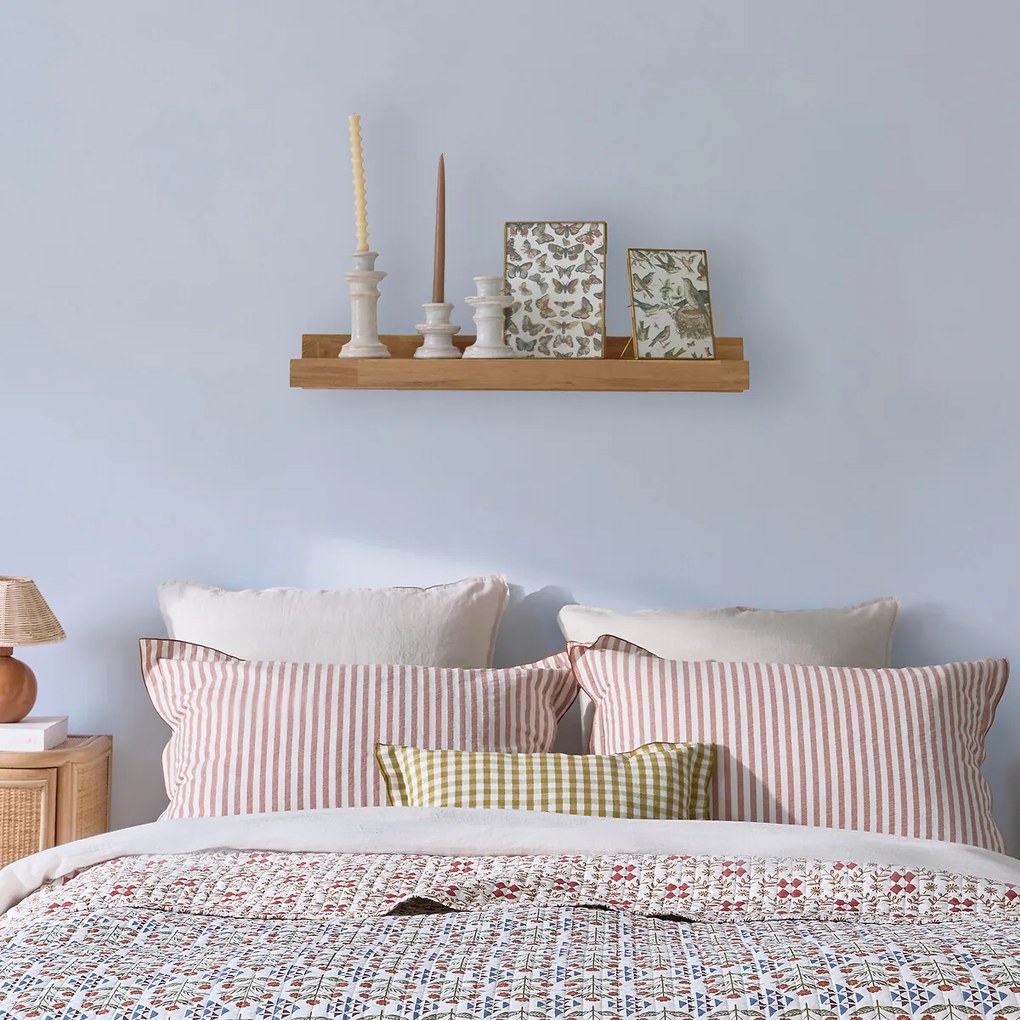 Wandplank, massief eiken, lengte 80 cm, Hiba