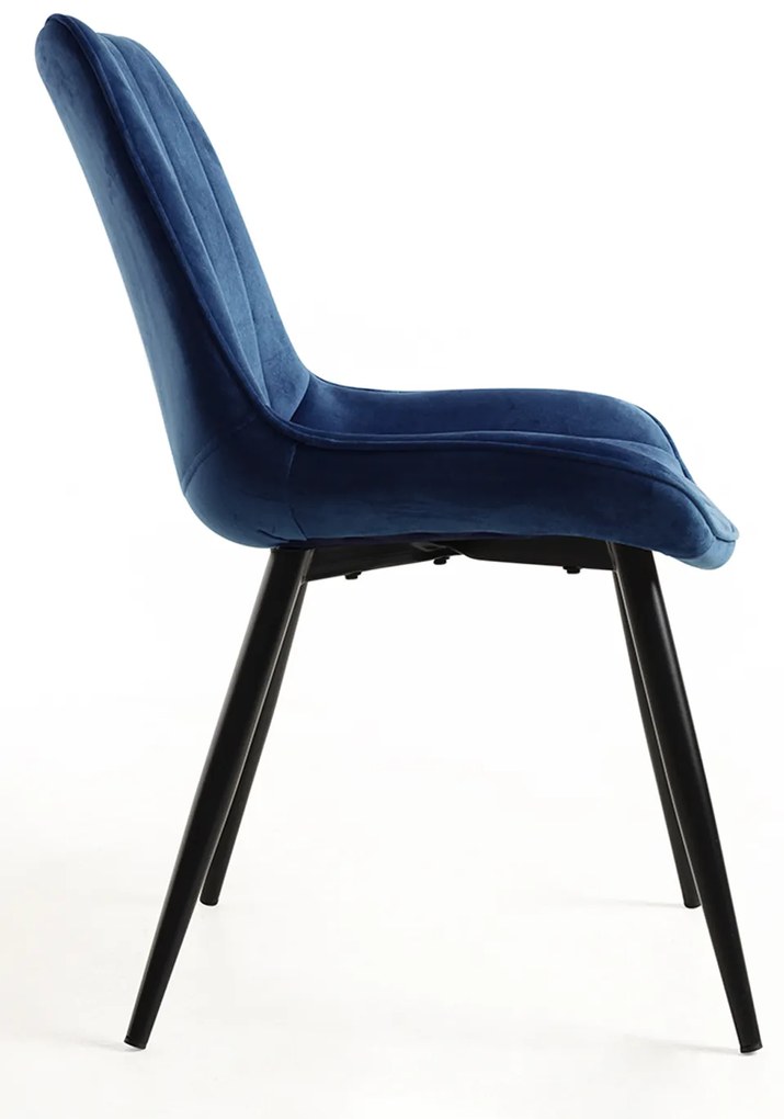 Set van 4 Lene Fluwelen Stoelen