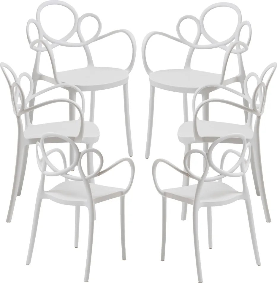 Set 6 Sky Stoelen met Armleuningen