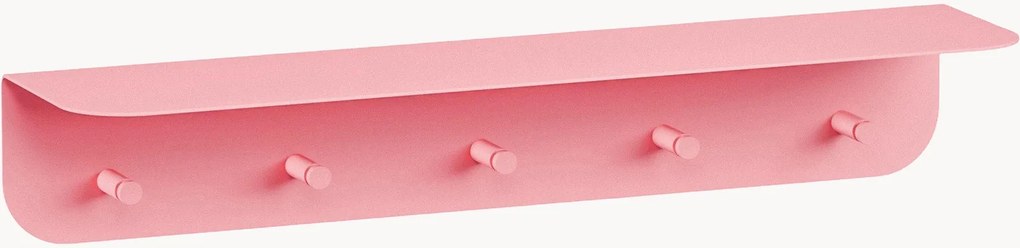 Metalen wandrek Malou met haken en hoedenplank