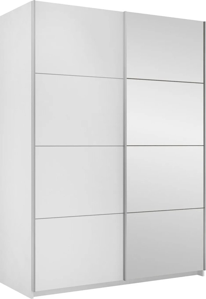 Kledingkast Comfivo Granium I, Wit, 210x150x60cm, 142 kg, Kledingkast deuren: Schuivend