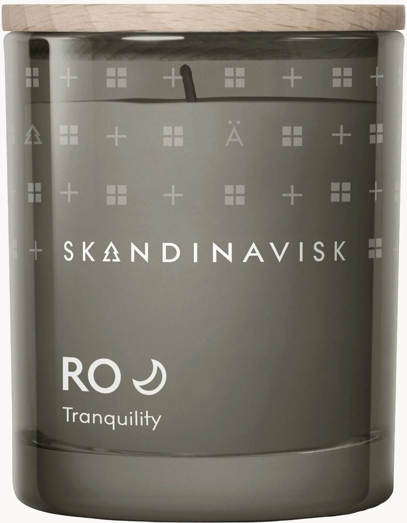 Mini geurkaars Ro (gemaaid gras, gevallen bladeren, komkommer, wilde paarse)