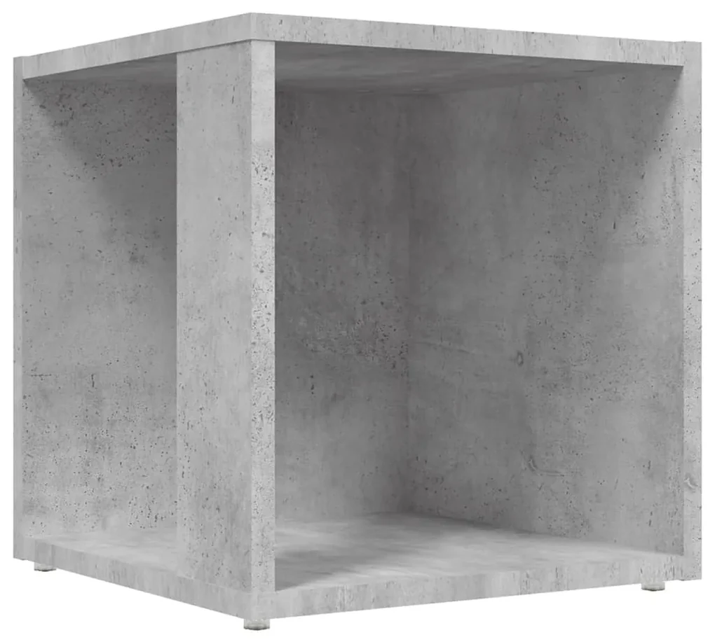vidaXL Bijzettafel 33x33x34,5 cm spaanplaat betongrijs