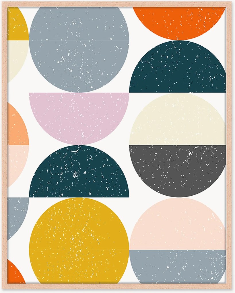 Ingelijste digitale print Geometric Shapes