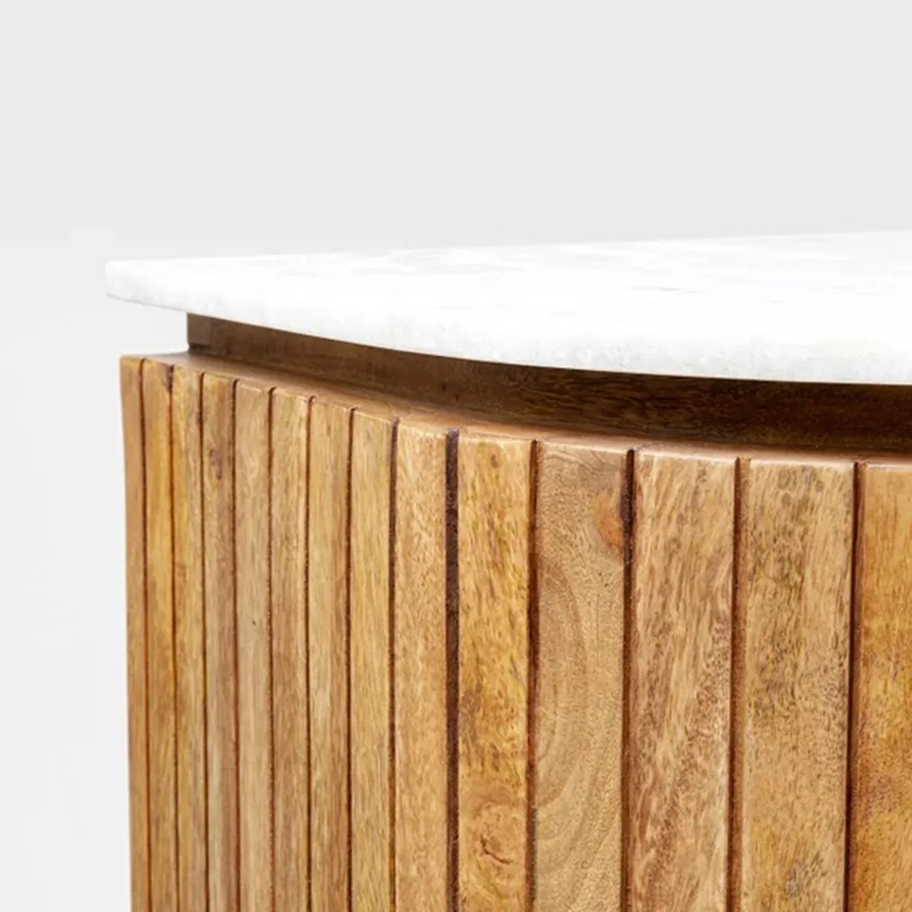 Ovale Buffetkast Mangohout - 100x42x145cm.