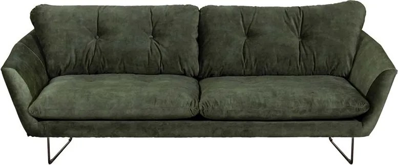 3 zitsbank - Kuddar - velours Adore Hunter groen 156