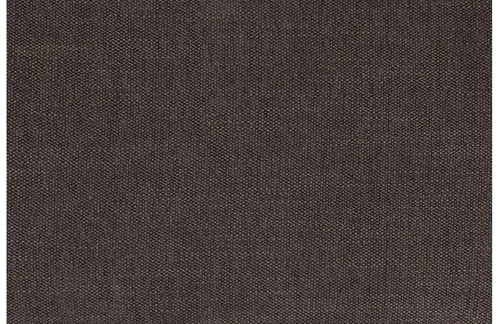 Goossens Eetkamerstoel Hera bruin stof met armleuning, modern design