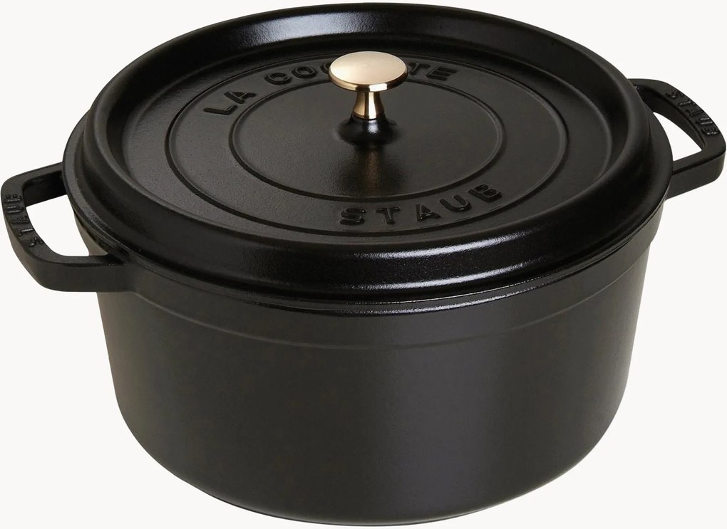 Braadpan Staub Iron Cocotte Black van gietijzer met deksel