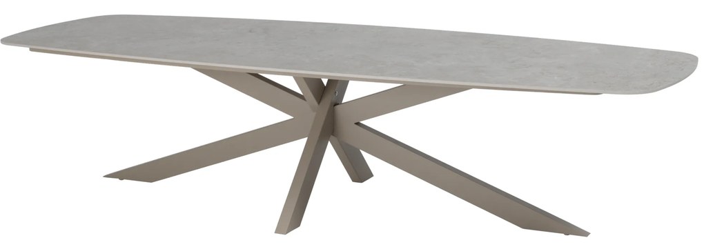 Prado dining tuintafel 300x110xH75 cm latte met keramisch deens ovaal blad Taste 4SO