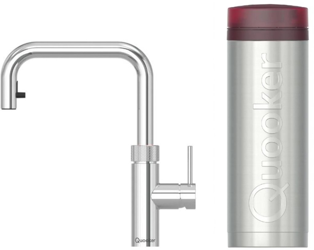 Quooker Flex Square met PRO3 boiler 3-in-1 kokendwaterkraan chroom