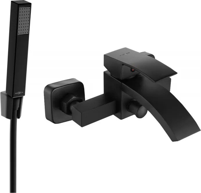 Mexen Libra R77 badkraan met doucheset, zwart - 74513R77-70