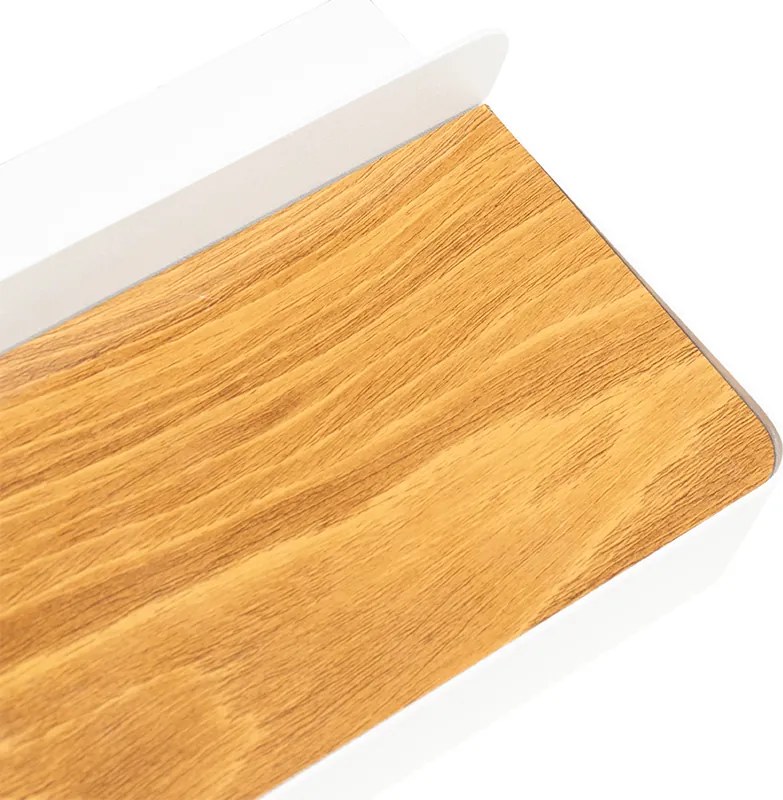 Moderne wandlamp wit incl. LED met USB en schakelaar - Ted