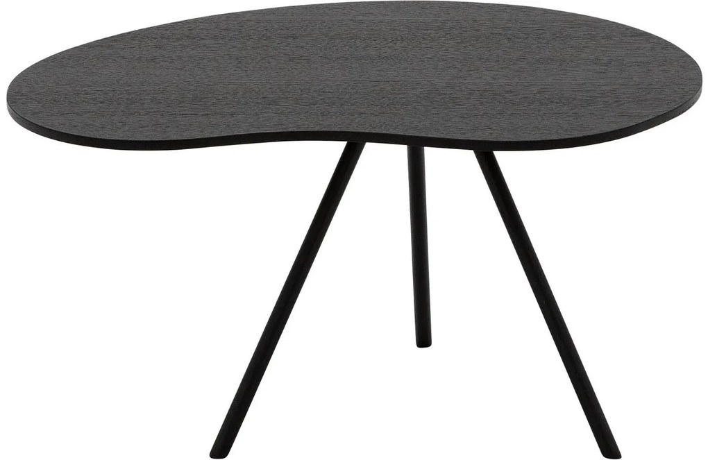 Goossens Salontafel Zyan organisch, hout eiken zwart, modern design, 58 x 33 x 50 cm