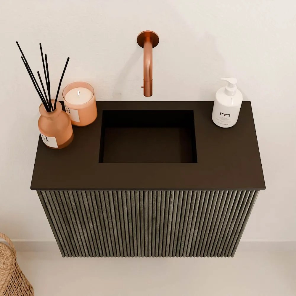 Mondiaz Joya 50cm toiletmeubel shadow met wastafel faye midden zonder kraangat urban