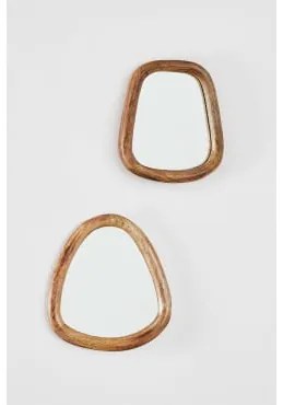 Set Van 2 Mangohouten Wandspiegels Gabael Design C - Sklum