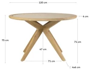 Kave Home - Julieta Tafel -Ø  120 Cm