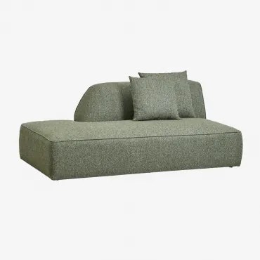 Linker Divanmodule Voor Gestoffeerde Modulaire Bank Cardea Bouclé Groen – Salie - Sklum