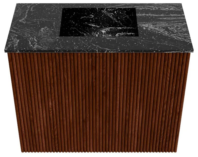 Mondiaz Joya DLux 50cm toiletmeubel ruby met wastafel faye midden zonder kraangat lava