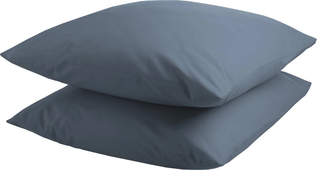 Kussensloop 2 stuks – 100% natuurlijk katoen – 2x 60×70 – ijsblauw