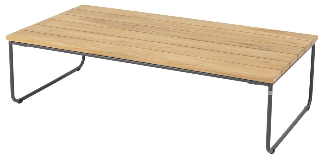 Verdi lounge tuintafel 110x60xH30 cm rechthoekig aluminium teak