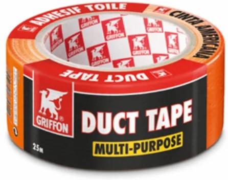 Griffon duct tape op rol 48mm rol=25m prijs=per rol oranje 6310240