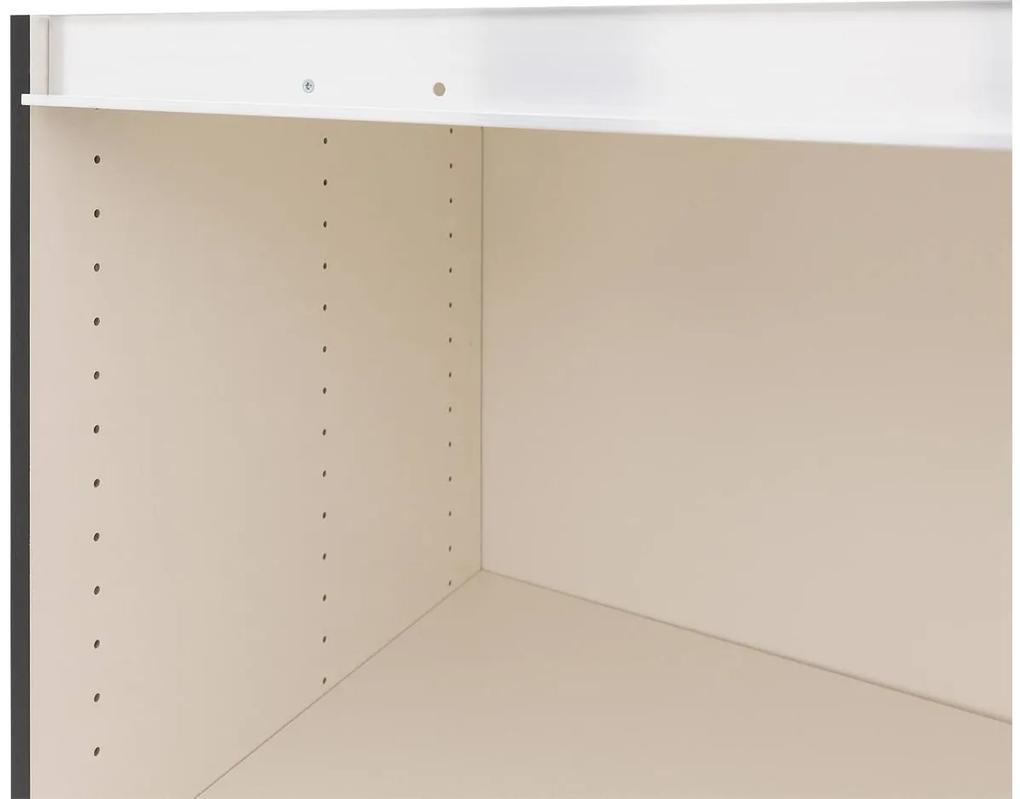 Goossens Kledingkast Easy Storage Sdk, 303 cm breed, 220 cm hoog, 2x 3 paneel glas schuifdeuren en 1x 3 paneel spiegel schuifdeur midden
