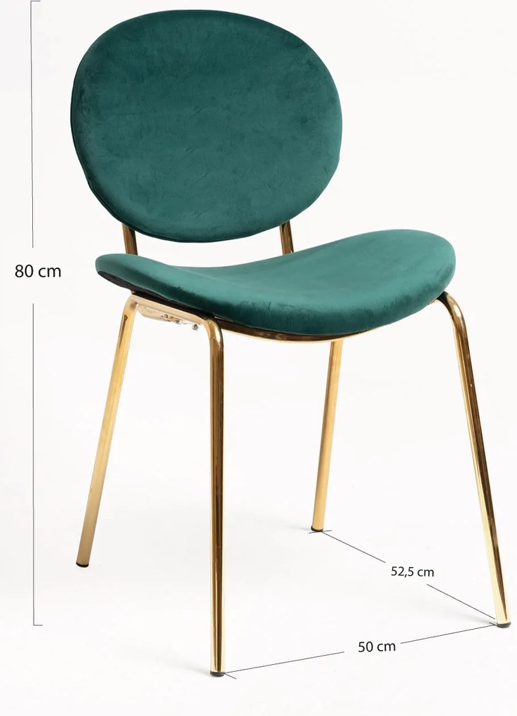 Lenor gouden fluwelen stoel