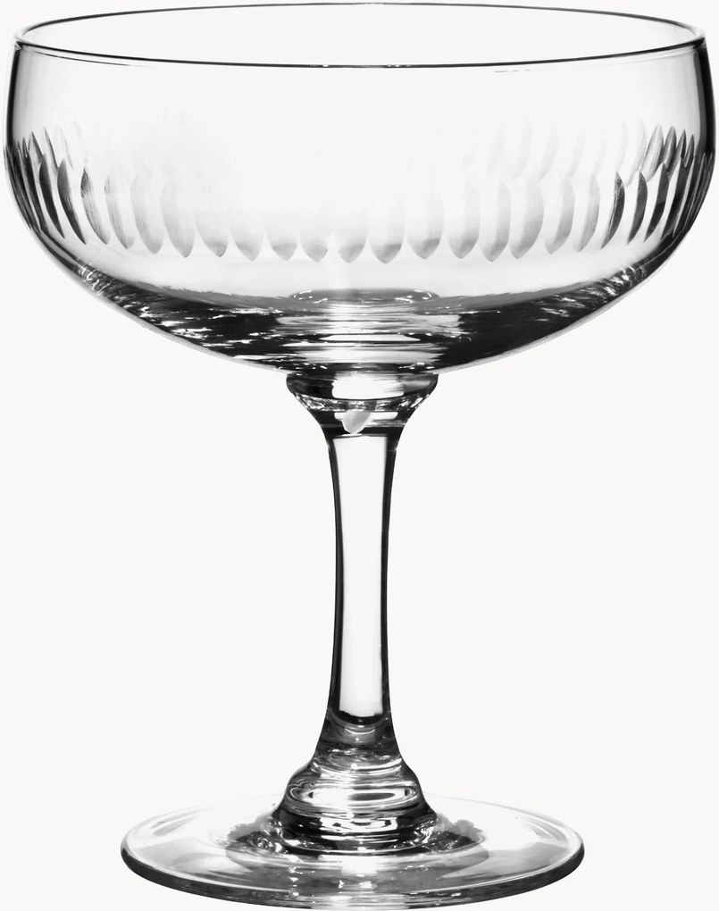 Mondgeblazen kristallen cocktailglazen Spears, 4-delig