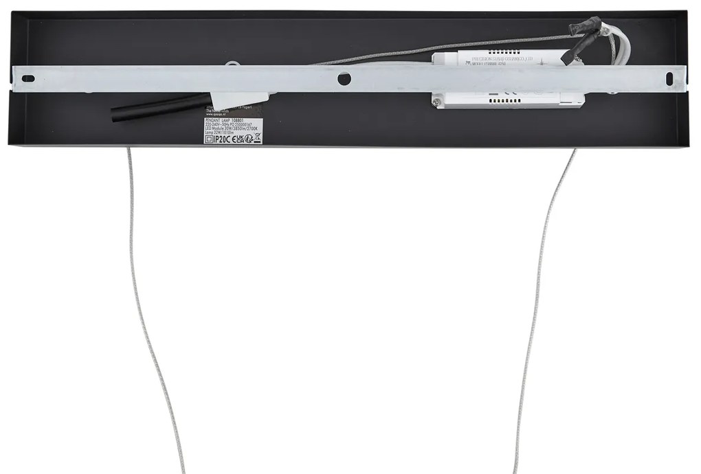 Design hanglamp H zwart met goud incl. LED 3-staps dimbaar- Joy