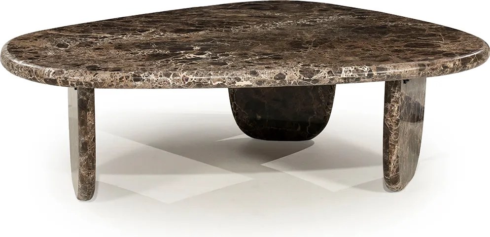 Lage Salontafel Bruin Marmer - 100 X 85cm.
