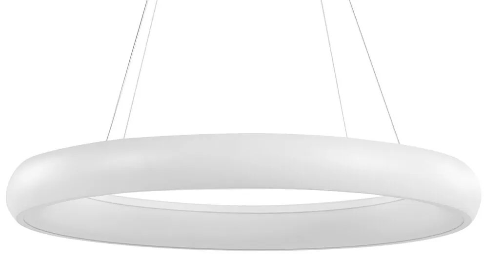 Metalen Hanglamp LED Wit BAGO Beliani