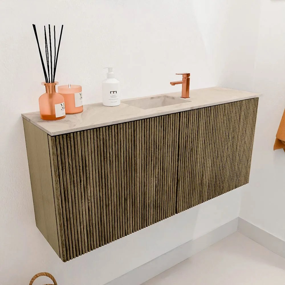 Mondiaz Joya DLux 90cm toiletmeubel dusk met wastafel faye midden 1 kraangat frappe