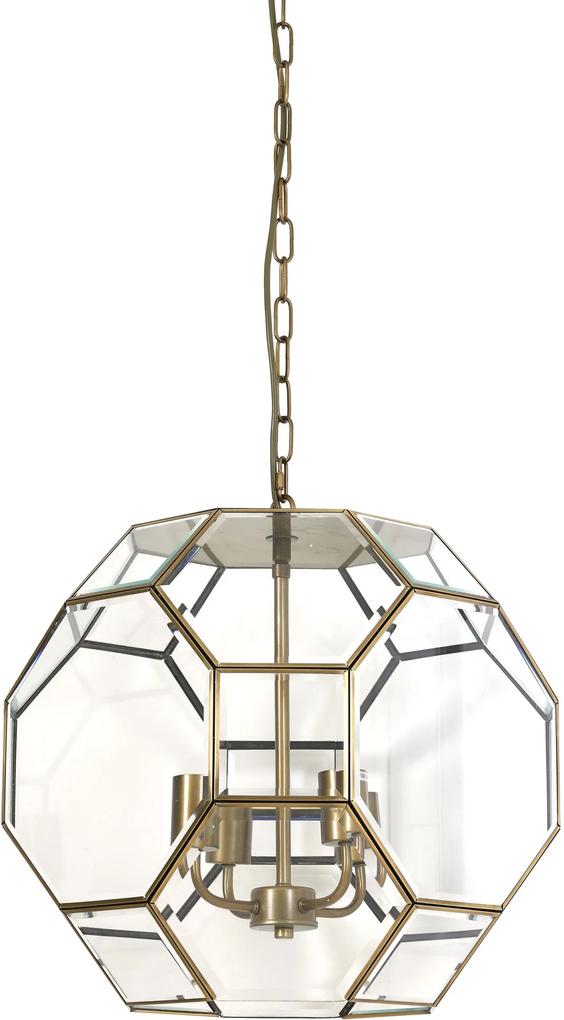 Hanglamp Ø50x53 cm LENNOX brons+glas