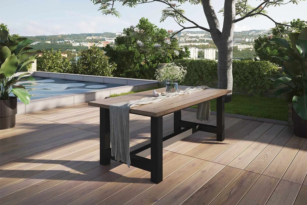 Tuinset 4 personen 200 cm Aluminium/textileen Grijs Lifestyle Garden Furniture Brandon/San