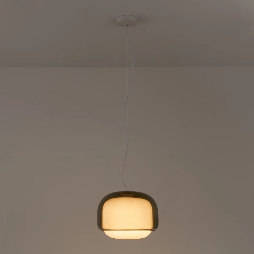 Hanglamp van gekleurd glasØ30,5 cm, KINOKO