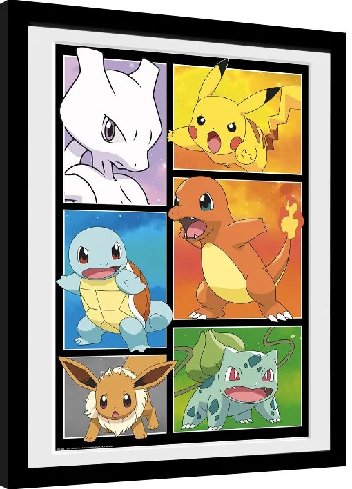 Ingelijste poster Pokemon - Comic Panels