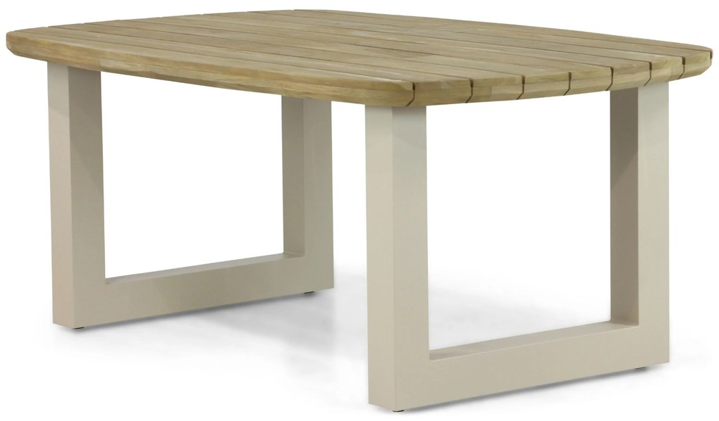 Dining Tuintafel rechthoekig 180 x 115 cm Aluminium/Teak Taupe Falcon/Talai