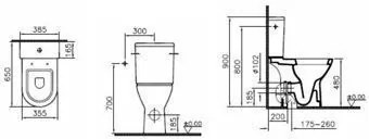 Plieger Plus WC-pack verhoogd m. keramisch reservoir dualflush (+8cm) totaal 48cm hoog universeel wit