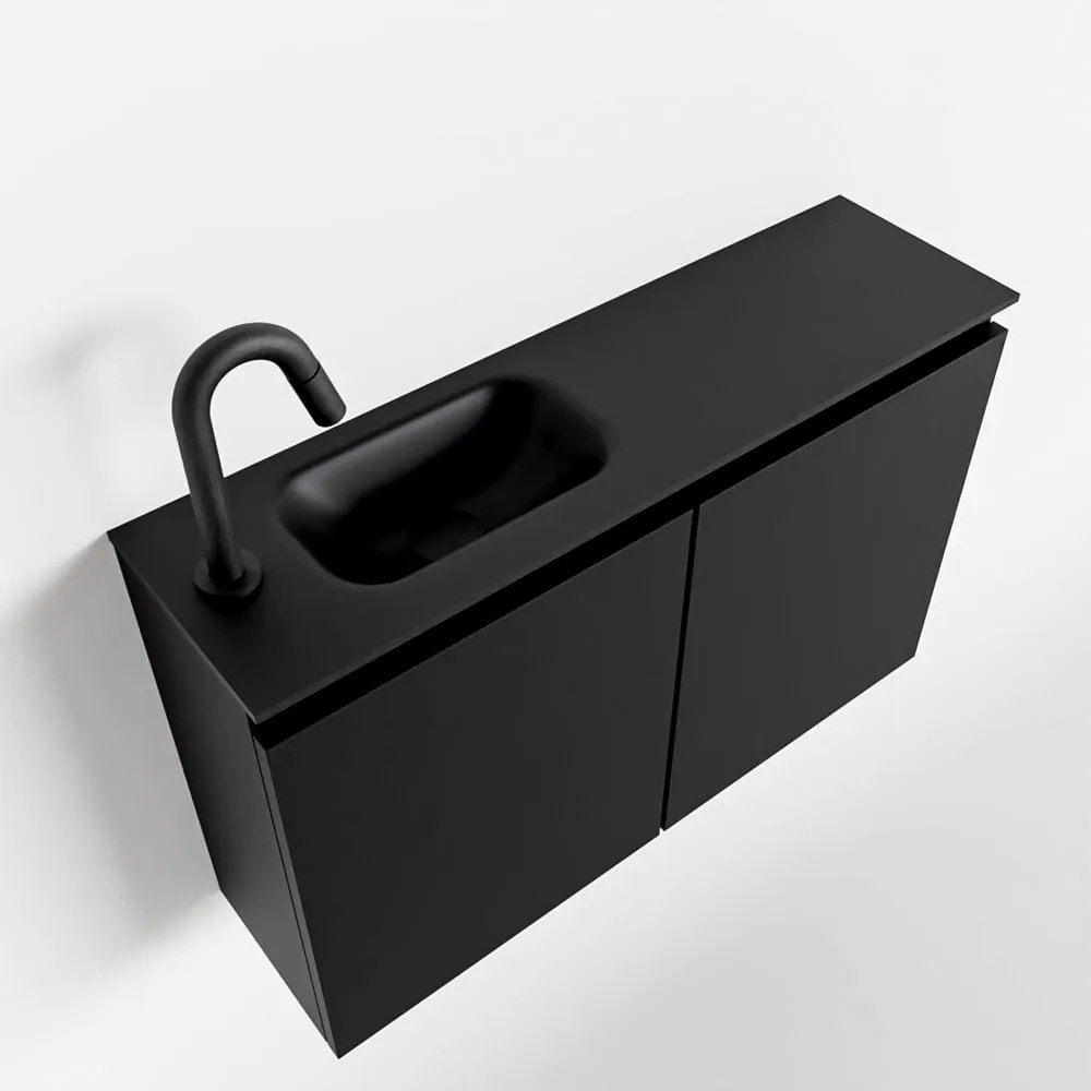 Mondiaz Ture 80cm toiletmeubel urban met wastafel urban links 1 kraangat