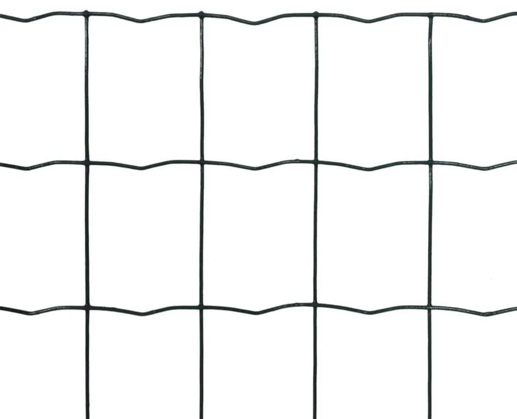 vidaXL Euro hek 10x1,0 m staal groen